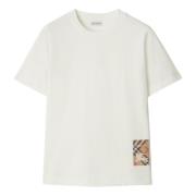 Krijt T-shirt Jwear Burberry , White , Dames