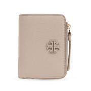 Bi-Fold Portemonnee in Fris Klei Tory Burch , Gray , Dames