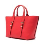 Rode Top Zip Tas met Handvatten Michael Kors , Red , Dames