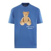 Bear In Mind T-Shirt Palm Angels , Blue , Heren