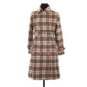 Pre-owned Wool outerwear Burberry Vintage , Beige , Dames