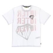 Stencil Tee Wit Korte Mouw T-shirt Iuter , White , Heren