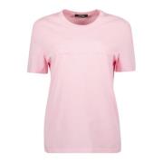 Geborduurd logo T-shirt voor vrouwen Versace , Pink , Dames