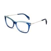 Blauwe Acetaatframes met Metalen Accenten Police , Blue , Dames