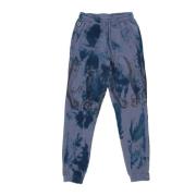 Fleece Trainingsbroek met Octopus Print Octopus , Blue , Heren