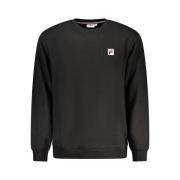 Zwarte Katoenen Sweatshirt met Logo Fila , Black , Heren