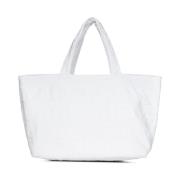 Strand Logo Tote Tas Wit Dsquared2 , White , Dames