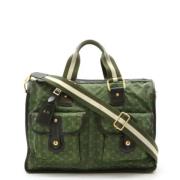 Pre-owned Canvas handbags Louis Vuitton Vintage , Green , Unisex