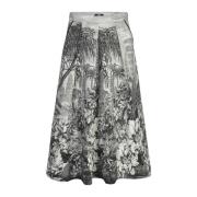 Elegant A-Line Midi Skirt Riani , Gray , Dames