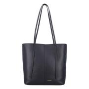 Zwarte Leren Tote Tas By Herenne Birger , Black , Dames