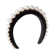 Zwart Fluweel Parel Haarband Stijlvol Accessoire Nina Ricci , Black , ...