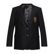 Wollen blazer met applicatie Dolce & Gabbana , Black , Heren