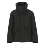 Zwarte Donsjas met Capuchon Woolrich , Black , Dames