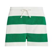 Rugby Logo Gestreepte Shorts Ralph Lauren , Multicolor , Dames