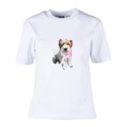 Tshirt Msgm , White , Dames