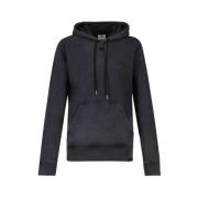 Stonewashed Grijze Fleece Hoodie Courrèges , Gray , Heren