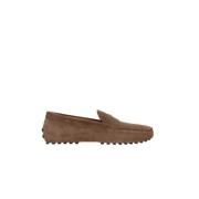 Handgemaakte Lichtbruine Suède Mocassin Tod's , Brown , Heren