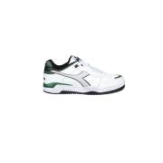 Groene leren sneaker voor heren Diadora , White , Heren