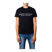 Heren Print T-shirt Armani Exchange , Black , Heren