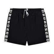 Zwembroek met logo Dsquared2 , Black , Heren