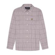 LS Geweven Shirts Houndstooth Check Flanellen Shirt Lyle & Scott , Red...