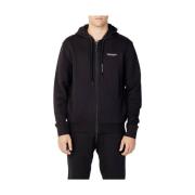 Zwarte Katoenen Hoodie Trui Armani Exchange , Black , Heren