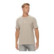 Geborduurd logo katoenen T-shirt Calvin Klein , Beige , Heren