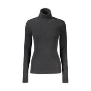 Zwarte Katoenen Trui | Baumwollpullover Calvin Klein , Black , Dames