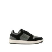 Suède sneakers zwart/grijs unisex stijl Emporio Armani EA7 , Green , H...