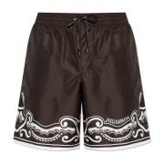 Gedrukte zwemshorts Dolce & Gabbana , Black , Heren