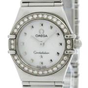 Pre-owned Glass watches Omega Vintage , White , Dames