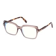 Blauw Blok Brillen in Glanzend Bruin/Blauw Tom Ford , Multicolor , Uni...