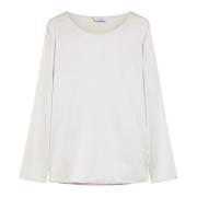 Zijden satijnen blouse Max Mara , Gray , Dames