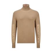 Beige Wollen Coltrui Jumper Ski Moncler , Brown , Heren