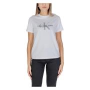 Herfst/Winter Dames T-Shirts Collectie Calvin Klein Jeans , White , Da...