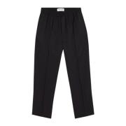 Zwarte Elastische Tailleband Wollen Broek Róhe , Black , Heren