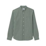 Poplin Overhemd Lange Mouw Lacoste , Green , Heren