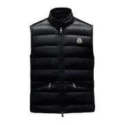 Packable Down Gilet Vest Moncler , Black , Heren