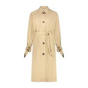 Beige Oversized Trenchcoat met Strik Fabienne Chapot , Beige , Dames