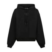 Zwart Logo Print Hoodie Alexander Wang , Black , Dames