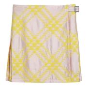 Mini Rok Burberry , Yellow , Dames