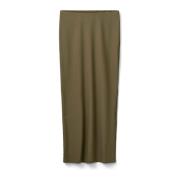 Maxi Rok met Elastische Taille en Zijsplit Sofie Schnoor , Green , Dam...