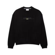 Ruimvallende katoenen sweatshirt Lacoste , Black , Heren