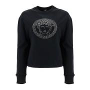 Iconische Medusa Motif Sweatshirt Versace , Black , Dames