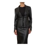 Zwarte Blouse Elegante Stijl Patrizia Pepe , Black , Dames