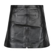 Zwarte Mini Getailleerde Rok Courrèges , Black , Dames