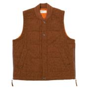 Oranje Luipaard Carlton Gilet Universal Works , Brown , Heren