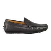 Leren Schoenen - Rubberen Zool Testoni , Black , Heren