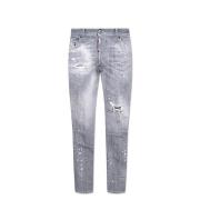 Slim Fit Denim Jeans voor Heren Dsquared2 , Gray , Heren