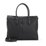 Zwarte Leren Tas Tod's , Black , Dames